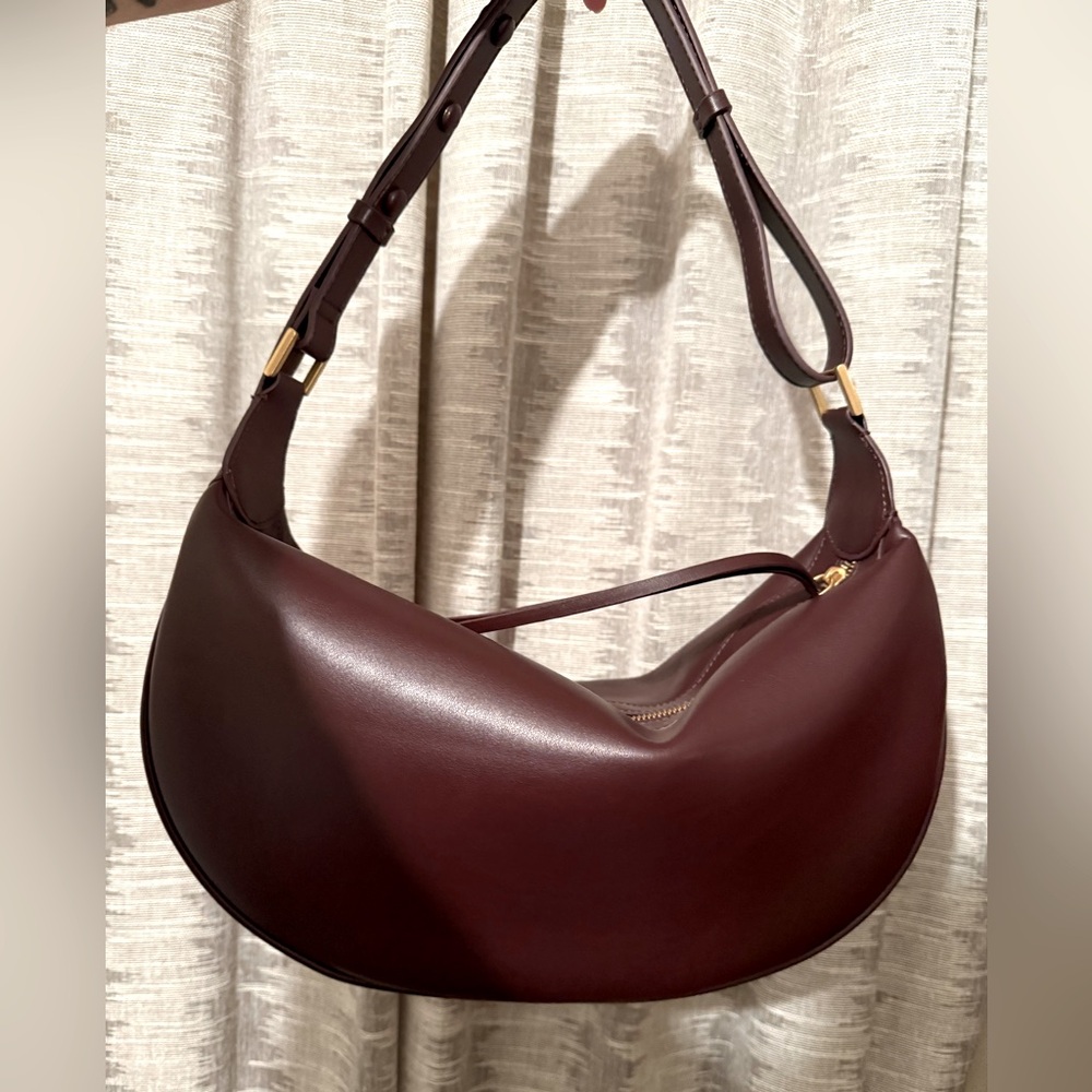 Zara Oval Burgundy Shoulder Bag Sold Out NWOT